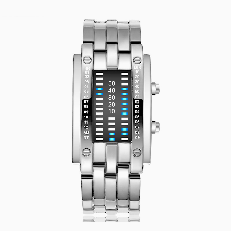 Unisex Binary LED Digital Watch | 51mm Alloy Electronic Watch