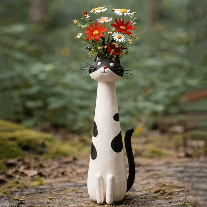 Handcrafted Quirky Cat Vase