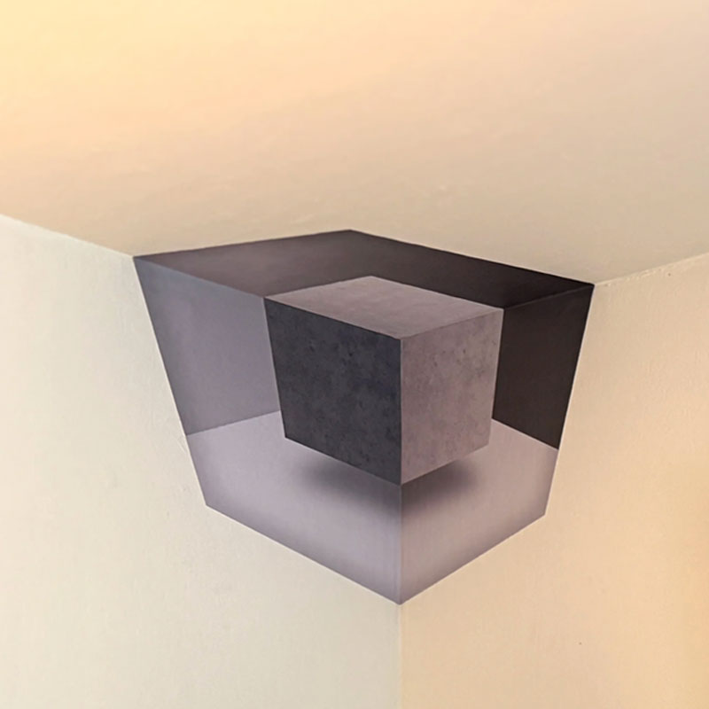 🧩 Modern Geometric Corner Wall Sculpture