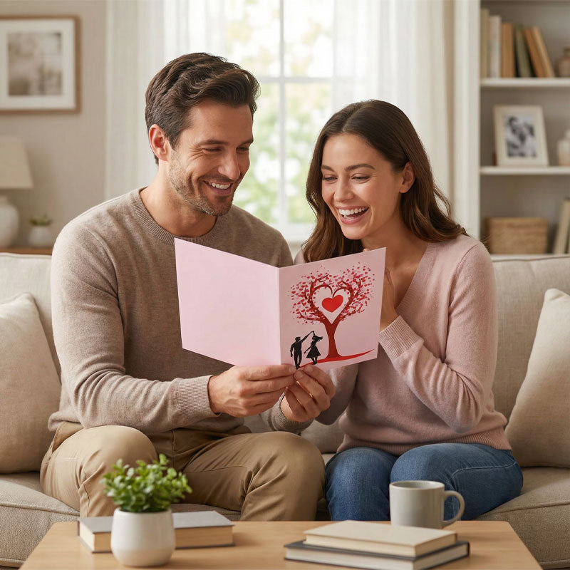 3D Pop-Up Greeting Card - Dancing Under the Heart Tree