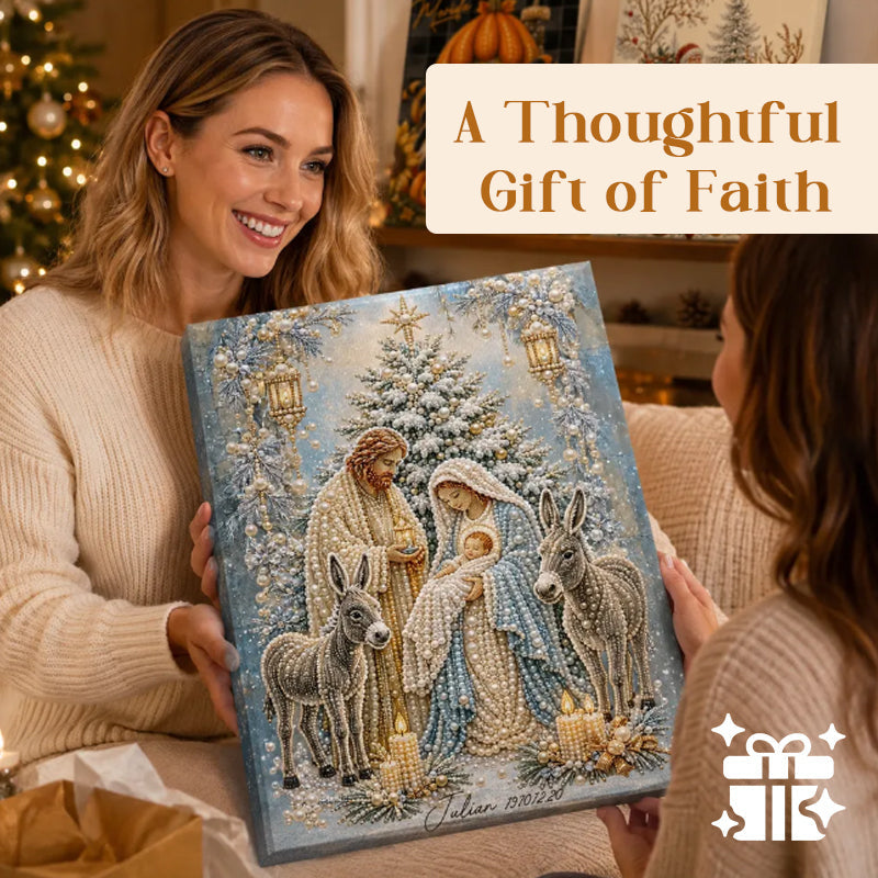 Nativity Scene Diamond Painting Kit | Christian Christmas Gift