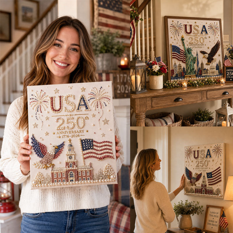 USA 250th Anniversary DIY Diamond Painting Kit (20x20cm)