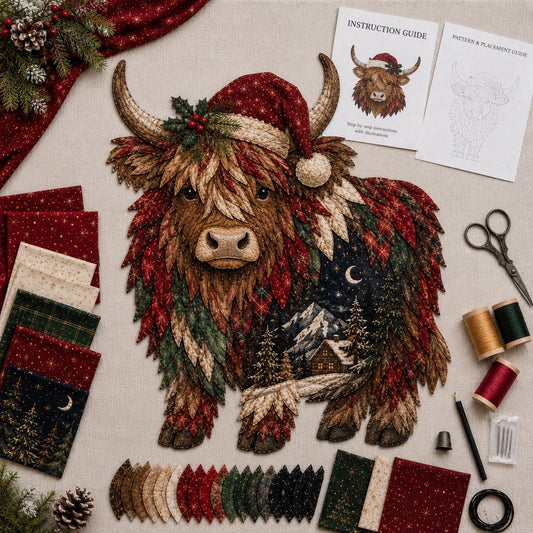 Christmas Woodland Wildlife DIY Layered Fabric Patchwork Kit