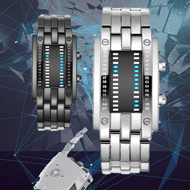 Unisex Binary LED Digital Watch | 51mm Alloy Electronic Watch