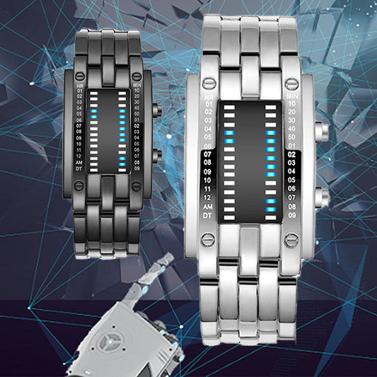 Unisex Binary LED Digital Watch | 51mm Alloy Electronic Watch