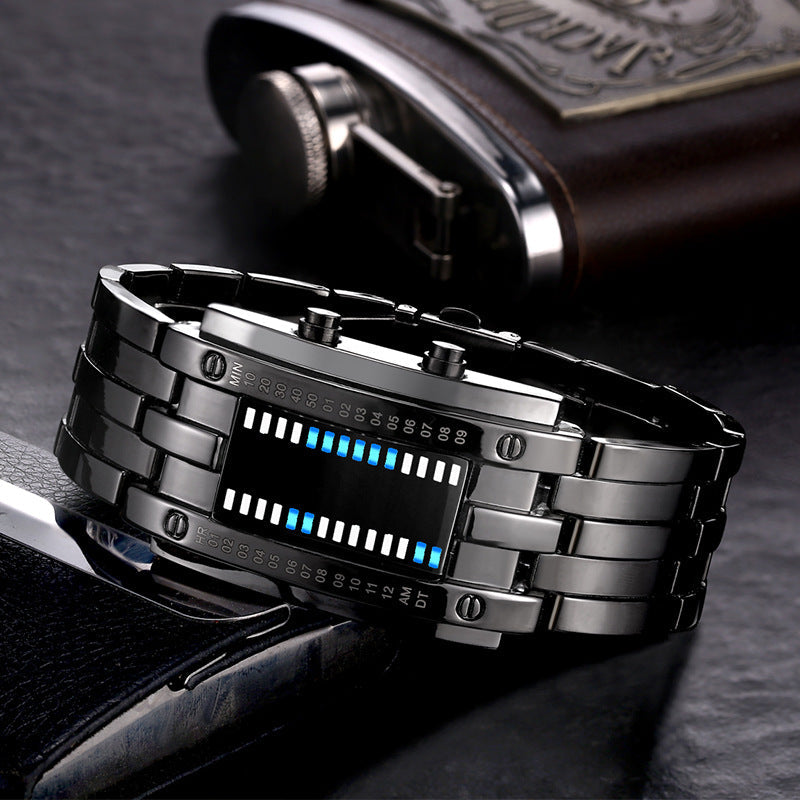 Unisex Binary LED Digital Watch | 51mm Alloy Electronic Watch