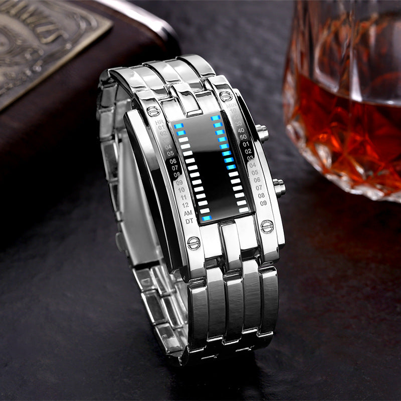 Unisex Binary LED Digital Watch | 51mm Alloy Electronic Watch