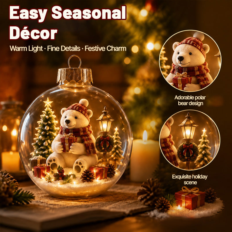 Animal Christmas Snow Globe – Festive Crystal Ball Gift