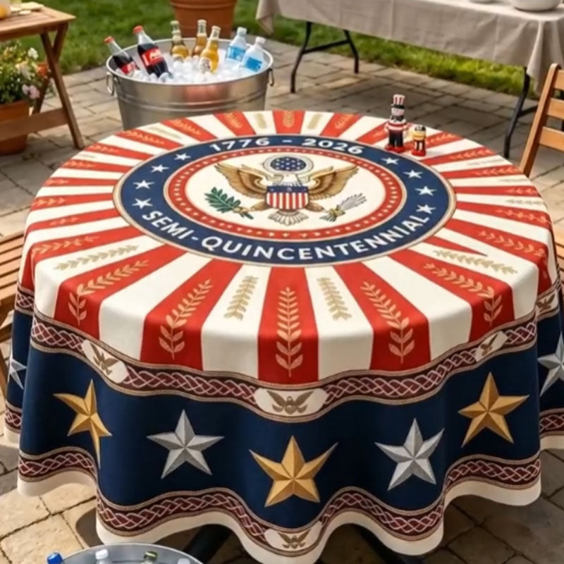 250th Anniversary Patriotic Round Tablecloth (60", 70", 84")