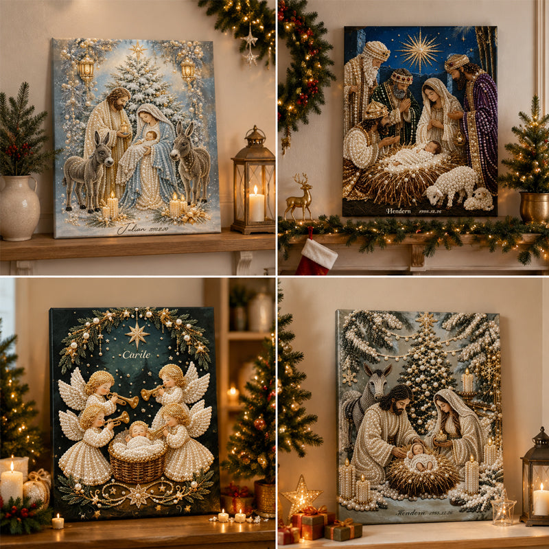 Nativity Scene Diamond Painting Kit | Christian Christmas Gift