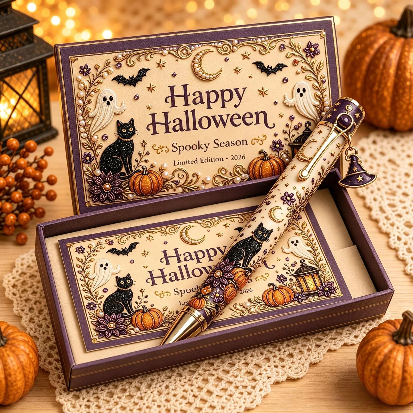 Halloween Pen Gift Set with Matching Card & Box – 3 Styles