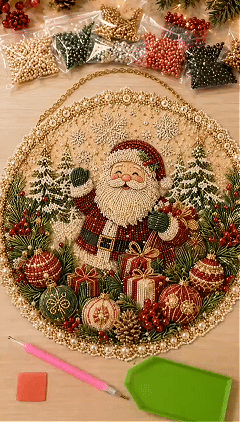 Four Seasons DIY Pearl Art Hanging Wreath Kit & Craft Gift