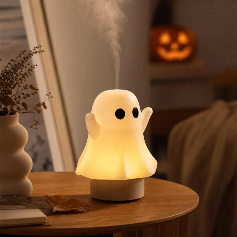 Cute Ghost Essential Oil Diffuser with 7-Color Night Light