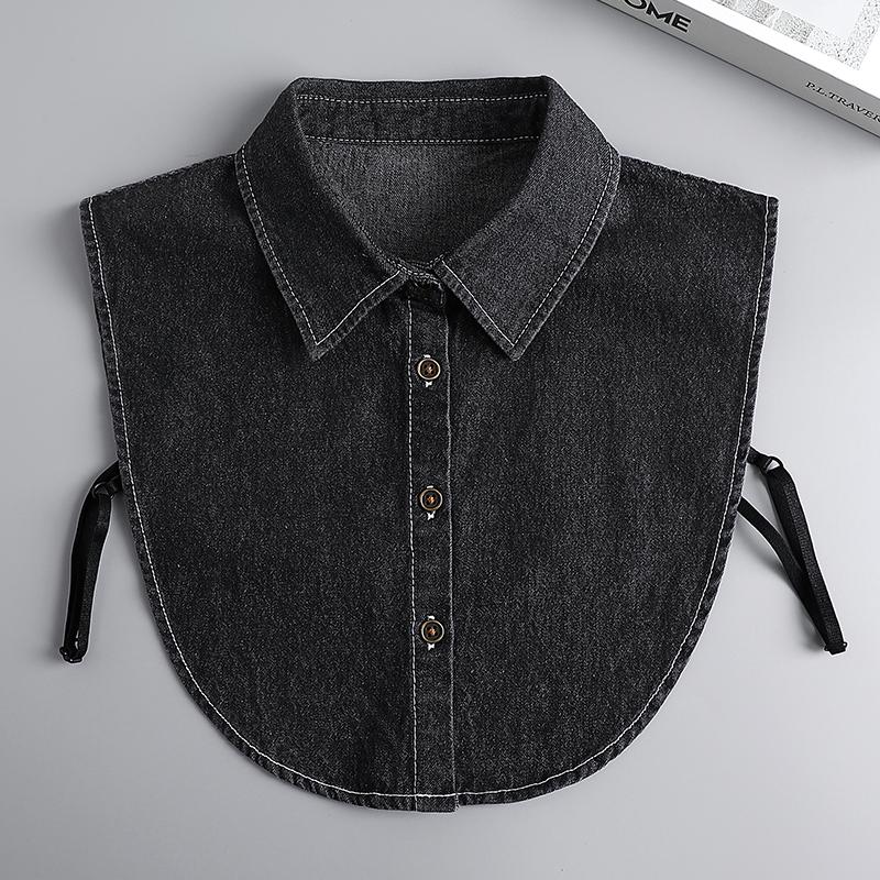 Denim False Collar – The Ultimate Layering Essential for Women 👕✨