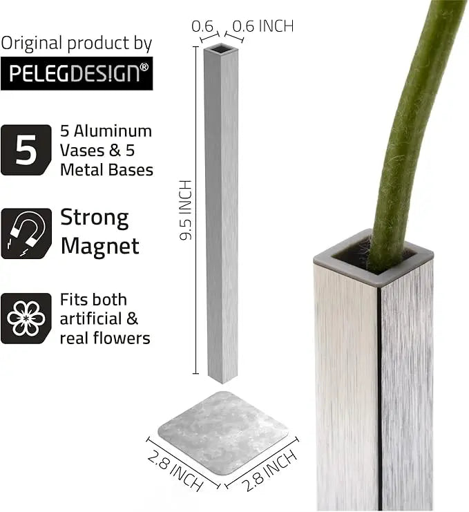 Magnetic Flower Long Vase