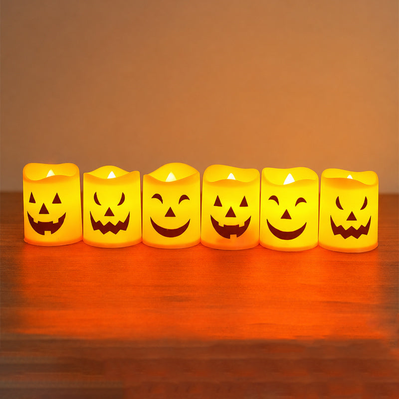 Halloween Pumpkin Flameless LED Candle Lamp for Tabletop Décor