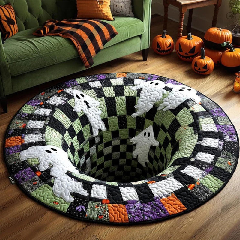 3D Skeleton Halloween Crystal Velvet Floor Mat for Entryways