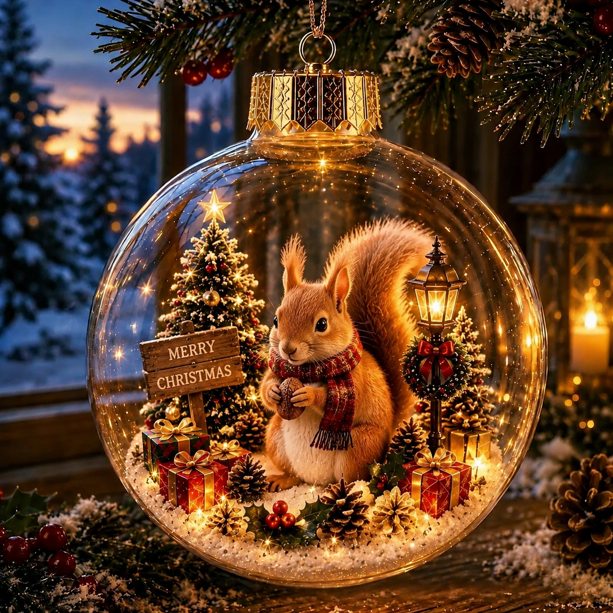 Animal Christmas Snow Globe – Festive Crystal Ball Gift