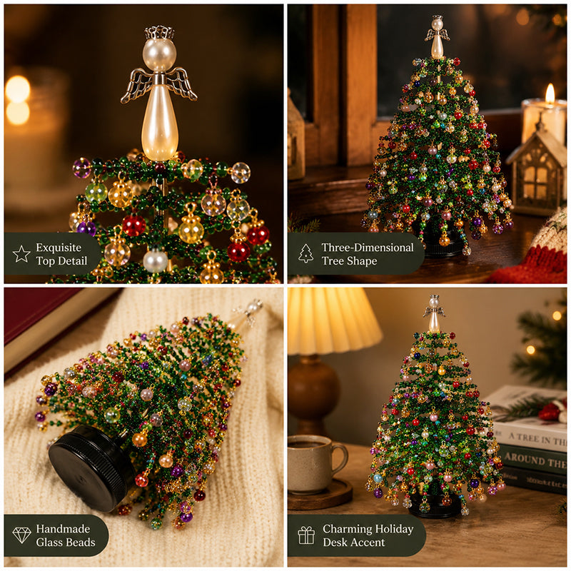 DIY Beaded Christmas Tree Kit with Angel Topper