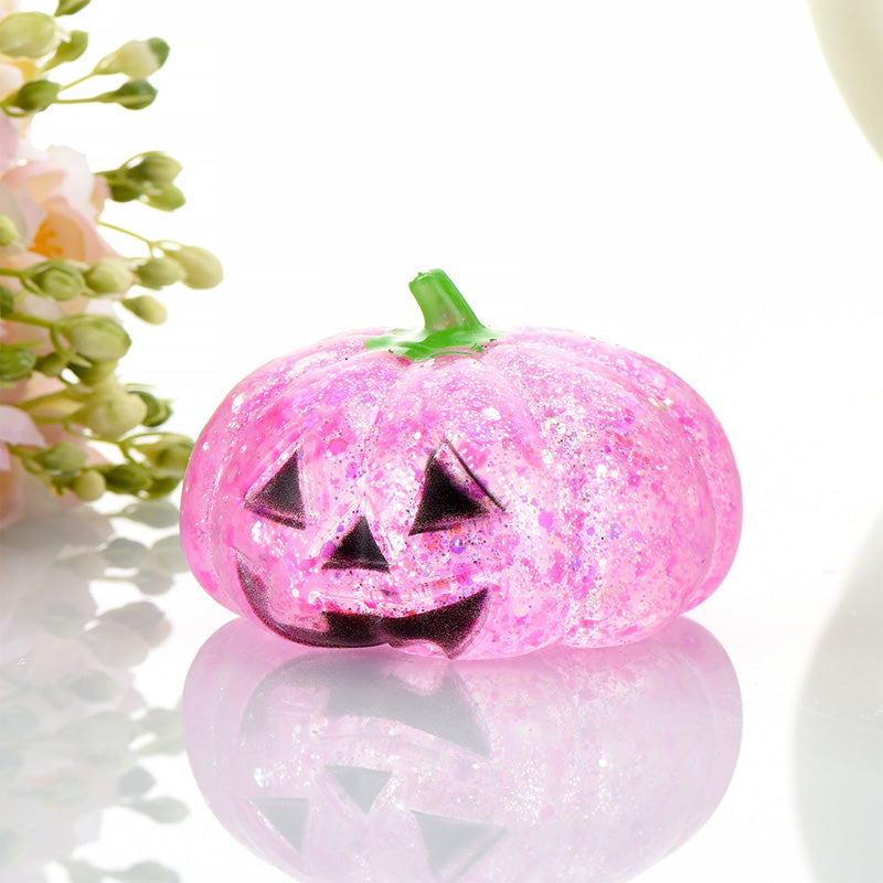 Glitter Halloween Pumpkin Stress Ball for Adults & Party Favors