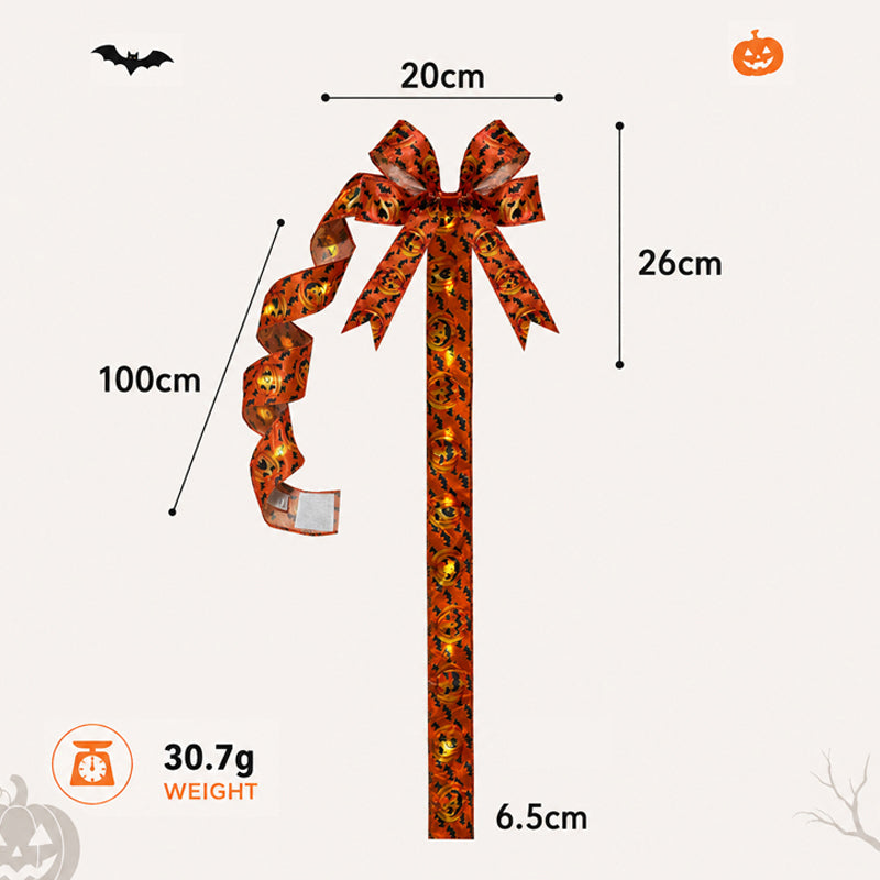 Halloween Pumpkin Ribbon Bow Decoration for Cabinet Doors