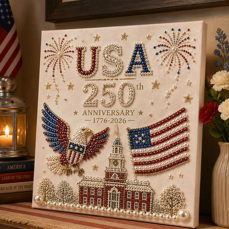 USA 250th Anniversary DIY Diamond Painting Kit (20x20cm)
