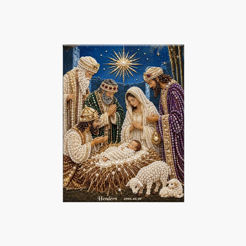Nativity Scene Diamond Painting Kit | Christian Christmas Gift
