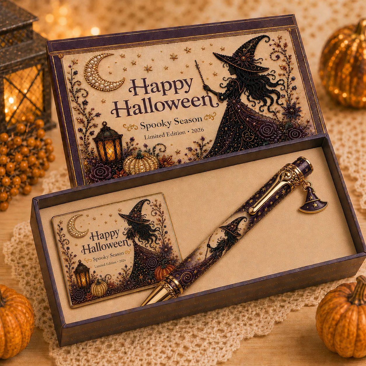Halloween Pen Gift Set with Matching Card & Box – 3 Styles