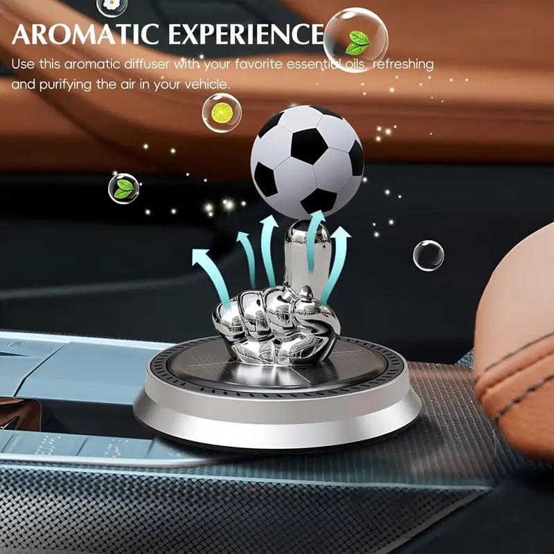 Solar Rotating Football Car Air Freshener & Diffuser