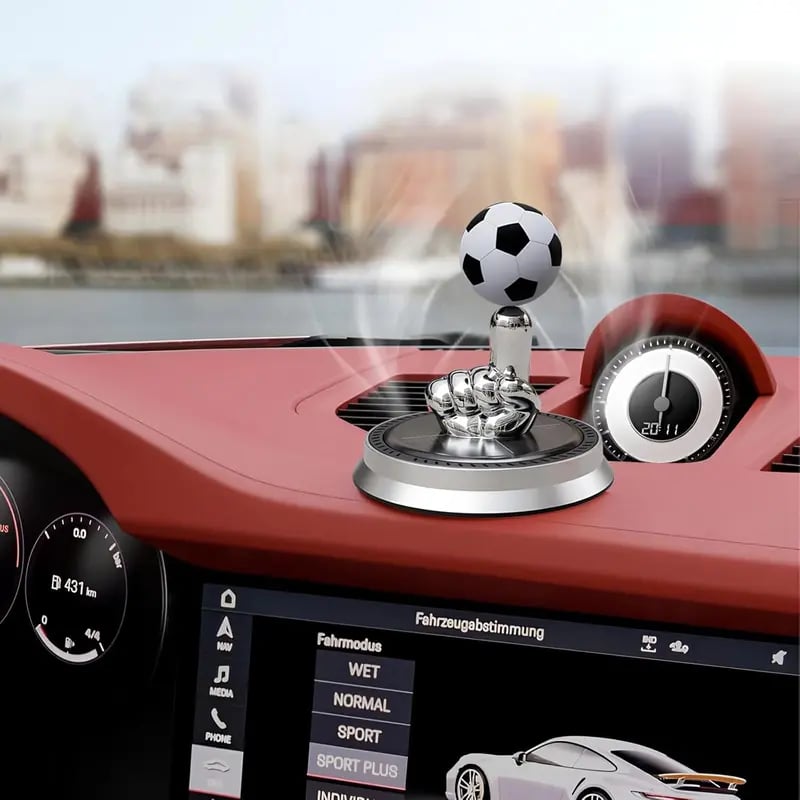 Solar Rotating Football Car Air Freshener & Diffuser