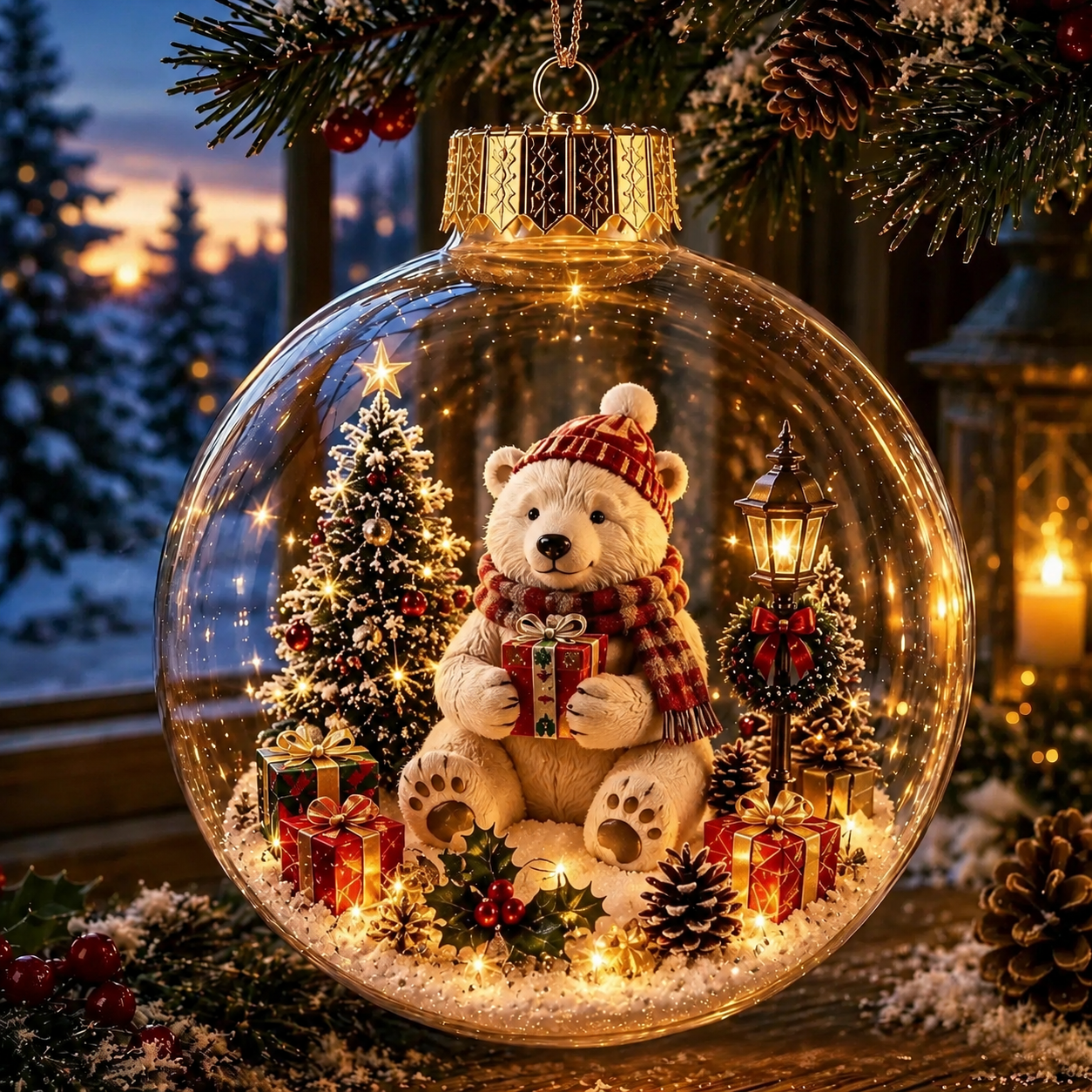 Animal Christmas Snow Globe – Festive Crystal Ball Gift