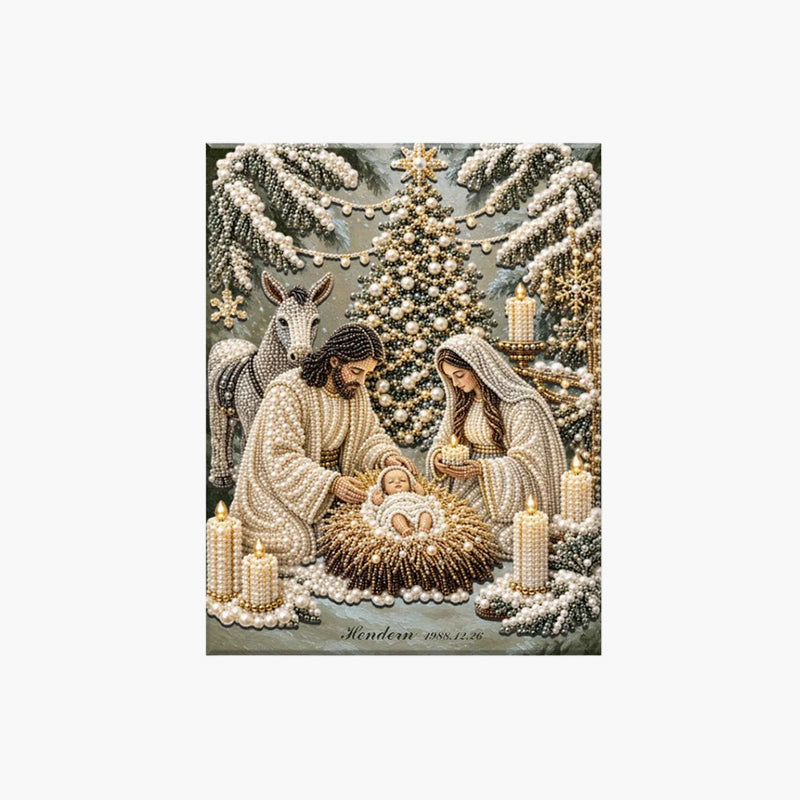 Nativity Scene Diamond Painting Kit | Christian Christmas Gift