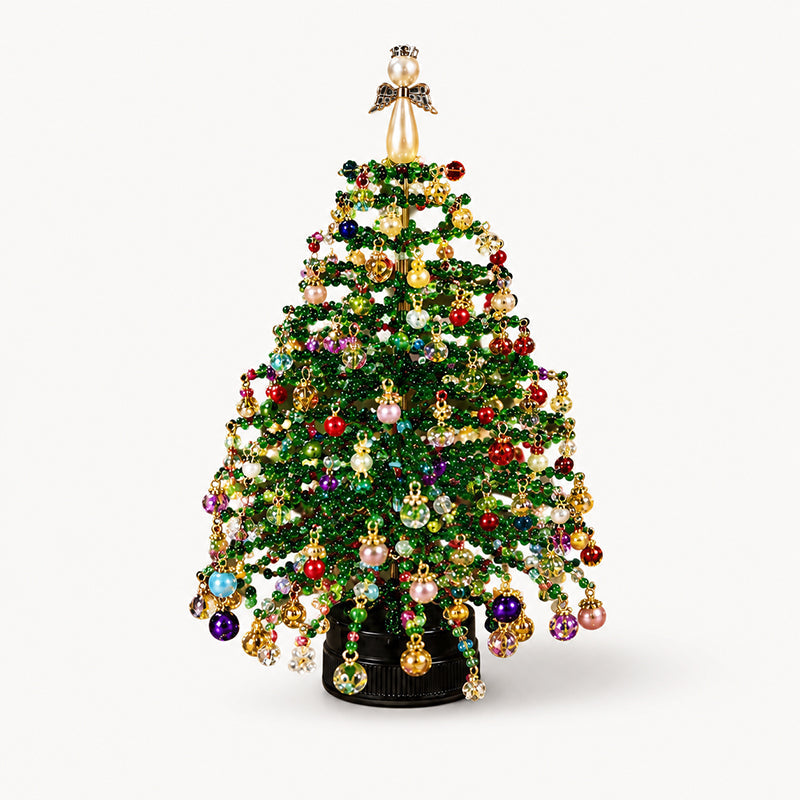 DIY Beaded Christmas Tree Kit with Angel Topper