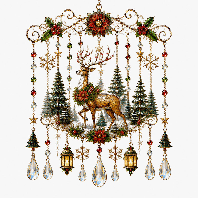 Christmas Crystal-Accent Hanging Ornament Gift for Friends & Family