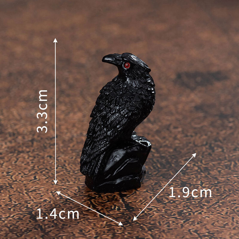 Halloween Resin Raven & Skeleton Crow Ornaments
