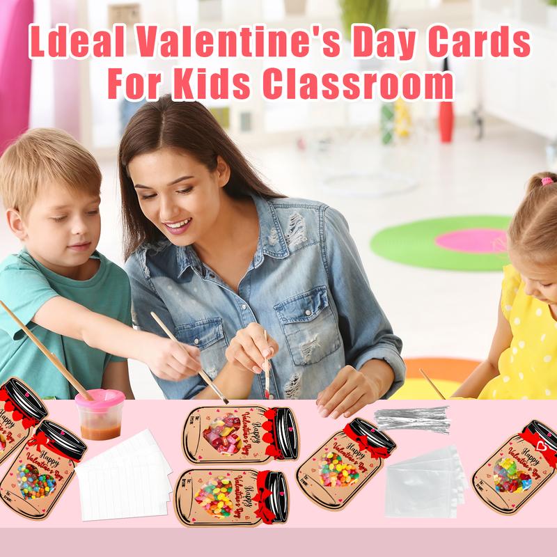 💖 Valentine’s Day Cards for Kids –  Mason Jar Valentine Gift Cards 💖