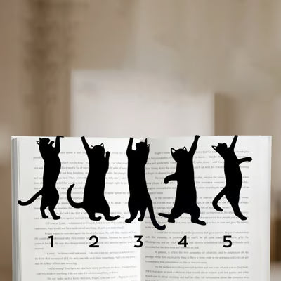 🏆LAST DAY 49% DISCOUNT🔥😹5 METAL BOOKMARKS WITH CAT MOTIFS