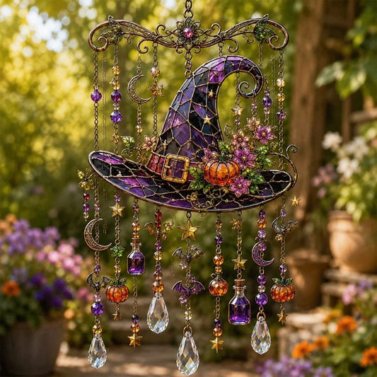 Halloween Stained Glass Suncatcher Wind Chime – 7 Design Options