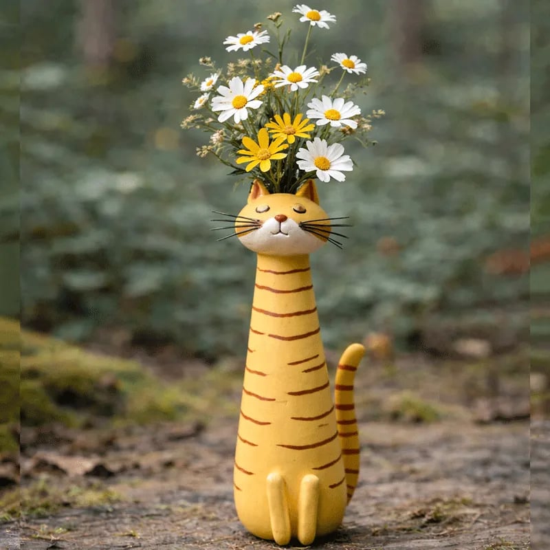 Handcrafted Quirky Cat Vase