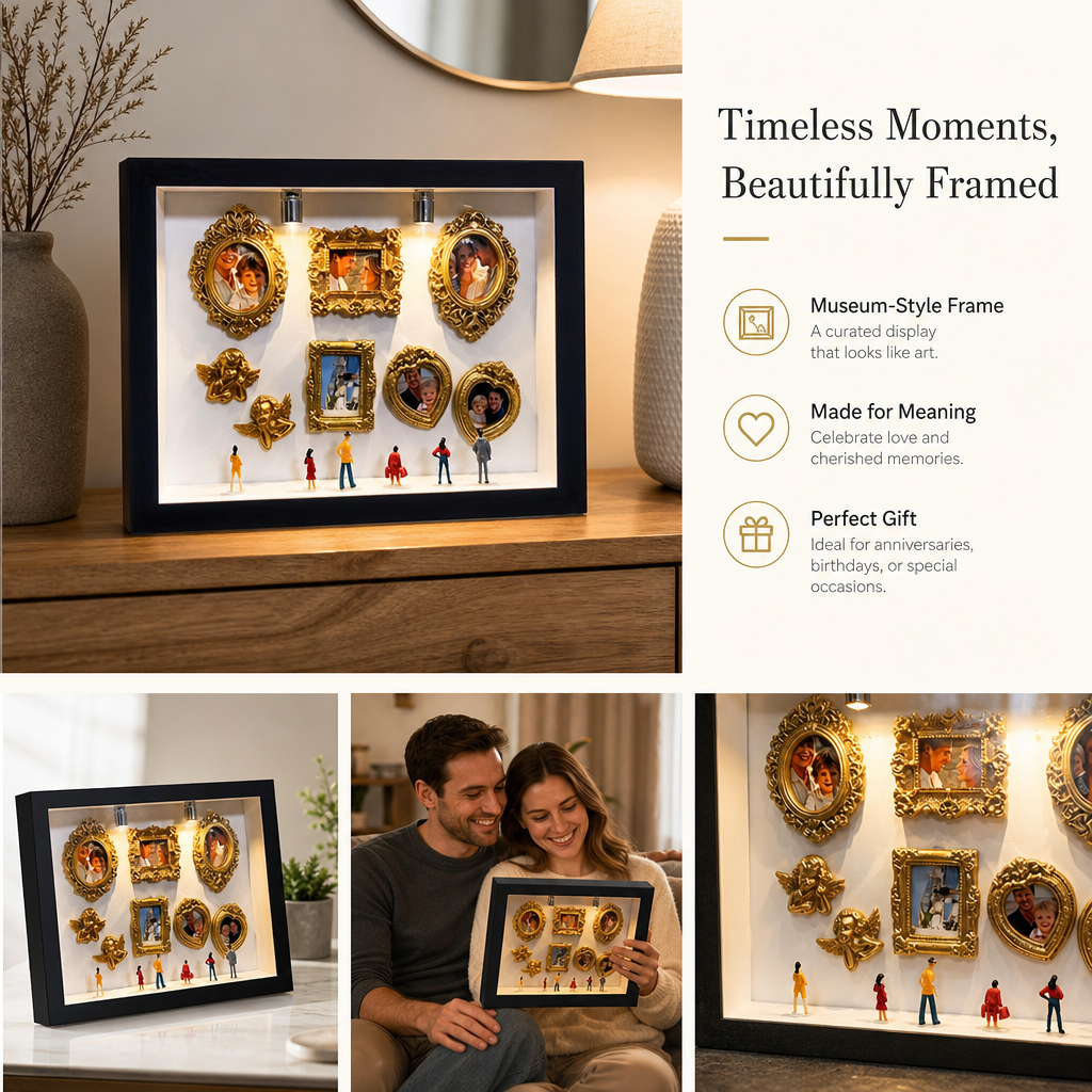 Handmade Plywood DIY Mini Museum Silhouette Box Kit