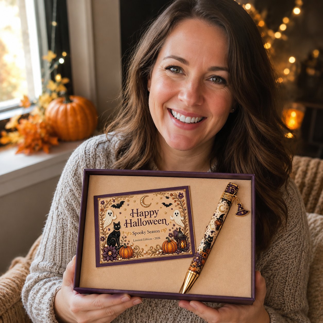 Halloween Pen Gift Set with Matching Card & Box – 3 Styles