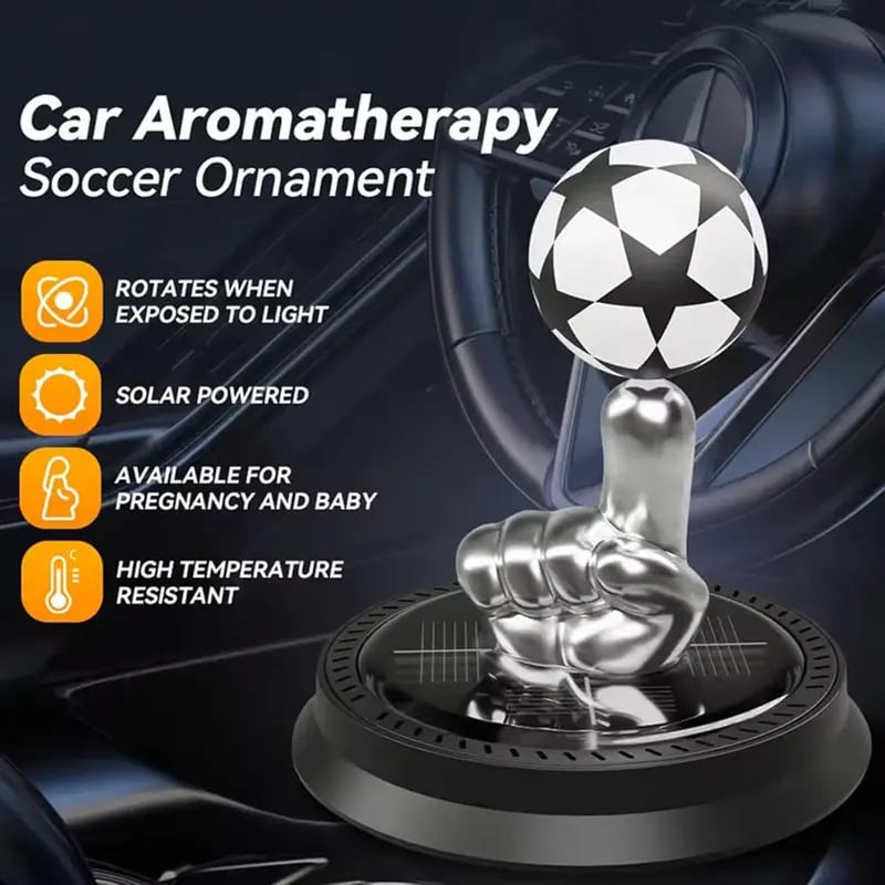 Solar Rotating Football Car Air Freshener & Diffuser