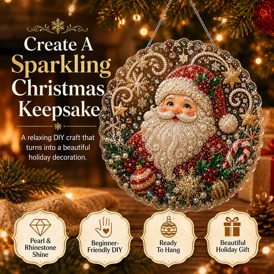 DIY Christmas Pearl Diamond Art Ornament Kit for Holiday Decor