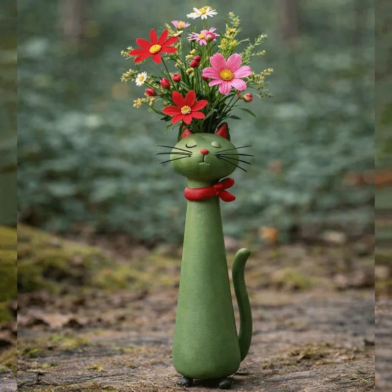 Handcrafted Quirky Cat Vase