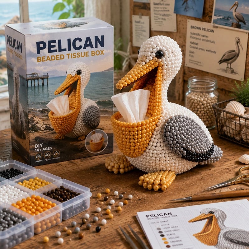 🔥Last Day 50% OFF 🦘Beaded Animal Tissue Box DIY Kit