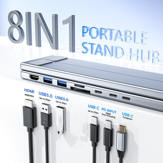 🔥Limited Time Promotion 50% OFF💥Limited-time offer-USB-C Docking Station Laptop Stand with 4K HDMI