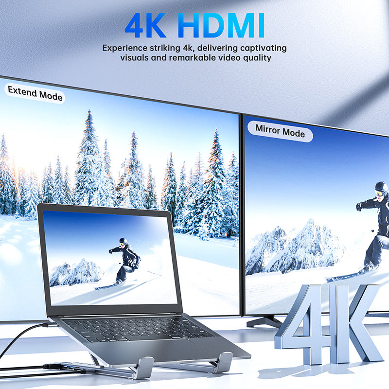 🔥Limited Time Promotion 50% OFF💥Limited-time offer-USB-C Docking Station Laptop Stand with 4K HDMI