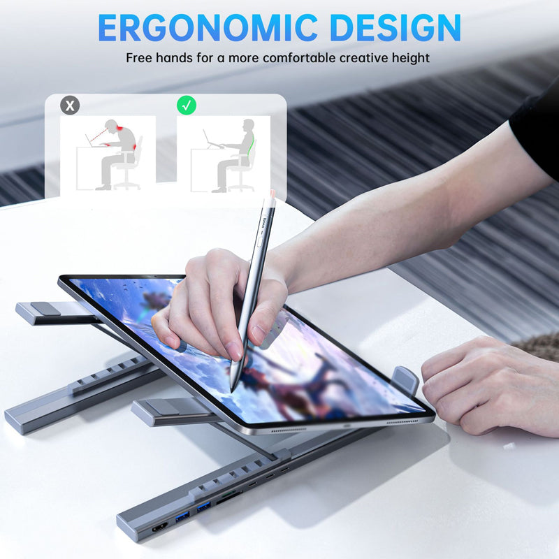 🔥Limited Time Promotion 50% OFF💥Limited-time offer-USB-C Docking Station Laptop Stand with 4K HDMI