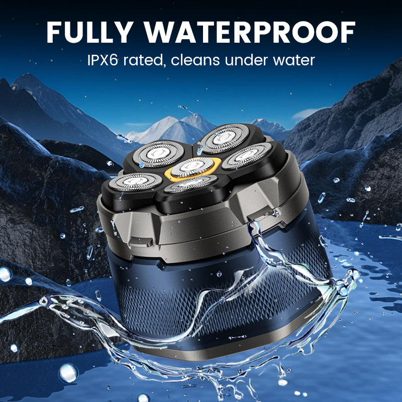 6D Waterproof Electric Shaver for Bald Men