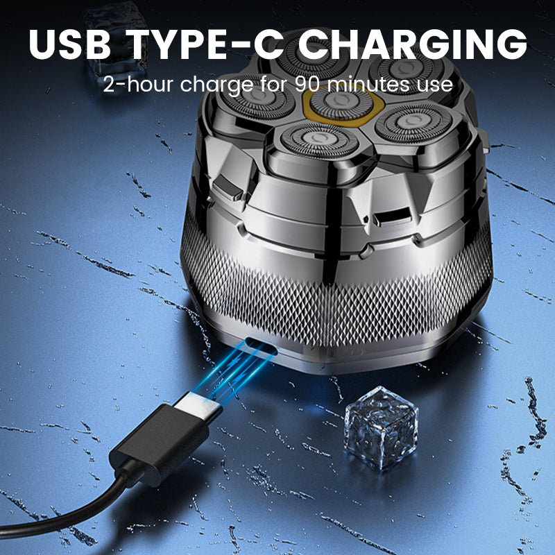 6D Waterproof Electric Shaver for Bald Men
